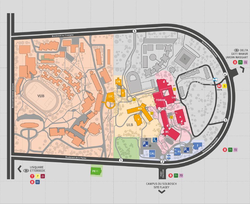 Plan du campus e la plaine